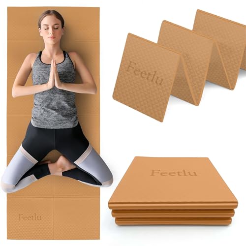 Feetlu Faltbare Yogamatte, 6 mm dick, leicht, rutschfest und einfach zu verstauen – perfekt für Reisen, Yoga, Pilates, Heimtraining und Bodenübungen Feetlu Faltbare Yogamatte, 6 mm dick, leicht, rutschfest und einfach zu verstauen – perfekt für Reisen, Yoga, Pilates, Heimtraining und Bodenübungen von Feetlu