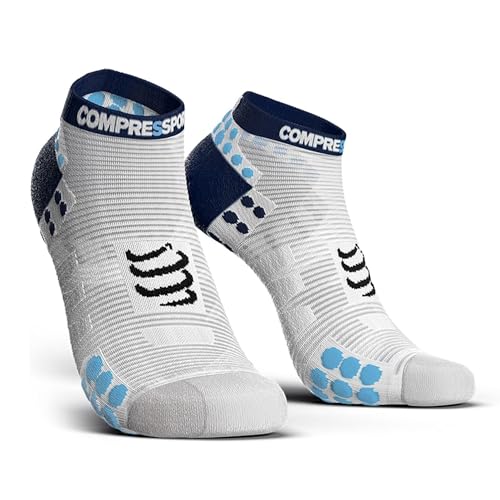 Compressport Erwachsene Socken, Weiß/Blau, T4 von COMPRESSPORT