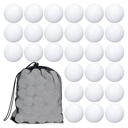 Fegtrtyoa 100 StüCk Golf-ÜBungsball, Hohler Golfball, Trainings-GolfbäLle mit Mesh-Kordelzug, Aufbewahrungstaschen für das Training von Fegtrtyoa