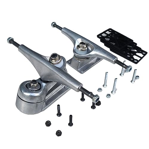 Fegtrtyoa 1Set C7 Wasserbrückenhalterung Stomp Free Land Surf Skateboard Federhalterung Skateboardbrücke Drehgelenk Flexible Unterseite Silber von Fegtrtyoa