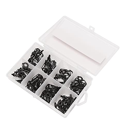 Fegtrtyoa 80 Teiliges Reparatur Set für Angel Ruten Spitzen Edelstahl Keramik Ring FüHrungs Spitzen Stab Spitzen Spitze für See Fischerei von Fegtrtyoa