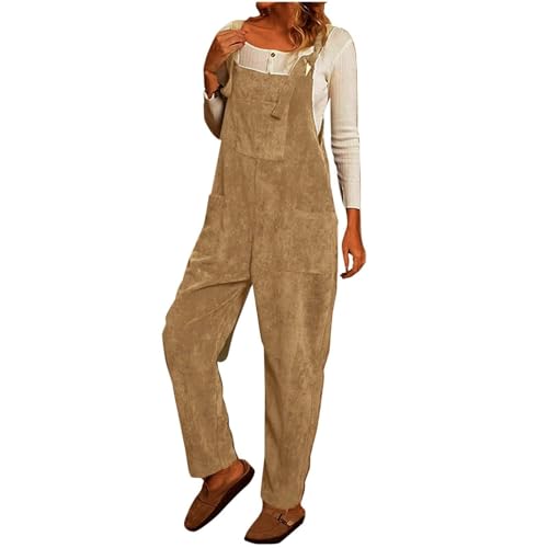 Angebote Des Tages Heute Deal, Latzhose Damen Einfarbig Cord Romper Frauen Baggy Jumpsuits Casual Locker Latzhose Overall Damen Kuschelig Outfit Weihnachtsfeier Damen Weihnachts Overall Damen(Khaki,L) Angebote Des Tages Heute Deal, Latzhose Damen Einfarbig Cord Romper Frauen Baggy Jumpsuits Casual Locker Latzhose Overall Damen Kuschelig Outfit Weihnachtsfeier Damen Weihnachts Overall Damen(Khaki,L) von FeiBeauty