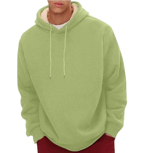 Angebote des Tages Heute, Ugly Christmas Sweater Sweatshirts Für Herren Warm Fleecepullover Dickes Fleece Pullover Herren Hoodie Mit Sherpa Futter Hässlicher Weihnachtspullover (Green,XXL) von FeiBeauty