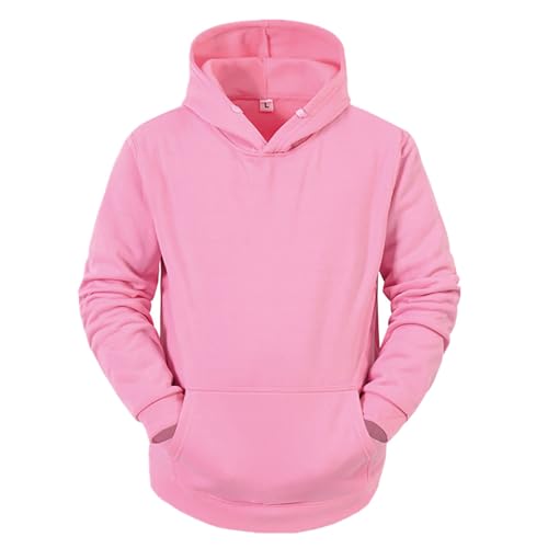 Angebote des Tages Heute, Ugly Christmas Sweater Weihnachtspullover Lustig Einfarbig Langarm Pullover Sweatshirt Casual Locker Basic Kapuzenpullover Pullover Weihnachten Xmas Pullover(Rosa,S) von FeiBeauty