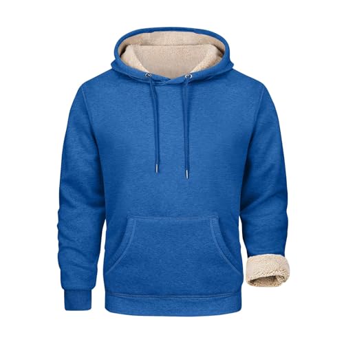 Meine Bestellungen Anzeigen, Strickjacke Herren Weihnachten Geschenke Warm Fleecepullover Dickes Fleece Pullover Mit Kapuze Männer Winter Sweatshirt Fleece Pullover Herren Anime Hoodie(Blau,3XL) von FeiBeauty