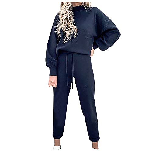 Damen Hausanzug Mit Kapuze Mode Streetwear Lose Damen Trainingsanzug 19 Teilig Frauen Langarm Kapuzenpullover Mit Taschen Sweatjacke Jogginghose Loungewearm Damen Set Für Yoga Gym Sportanzug von Feibeauty