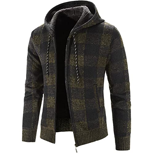 Kapuzenjacke Herren Activewear Für Herren Einfarbig Langarm Sweatshirt Jacke Mit Reißverschluss Fleece Innenseite Kapuzenjacke Sweatjacke Jungen(Army Green,3XL Kapuzenjacke Herren Activewear Für Herren Einfarbig Langarm Sweatshirt Jacke Mit Reißverschluss Fleece Innenseite Kapuzenjacke Sweatjacke Jungen(Army Green,3XL von Feibeauty
