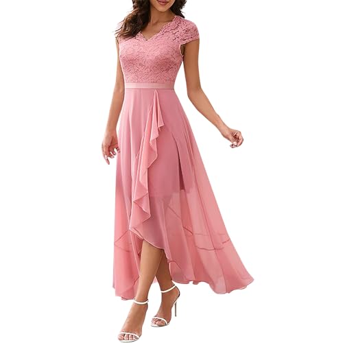 Kleid Langarm Abendkleid Langarm Bandeau Kleid Damen Sommer Polka Dots Kleid Damen Blumenmädchen Kleid Kleid Frühling Damen Pliseekleider Damen Sommer Kleidung Für Damen Kurzes Weißes Kleid (Rosa, L) Kleid Langarm Abendkleid Langarm Bandeau Kleid Damen Sommer Polka Dots Kleid Damen Blumenmädchen Kleid Kleid Frühling Damen Pliseekleider Damen Sommer Kleidung Für Damen Kurzes Weißes Kleid (Rosa, L) von Feibeauty