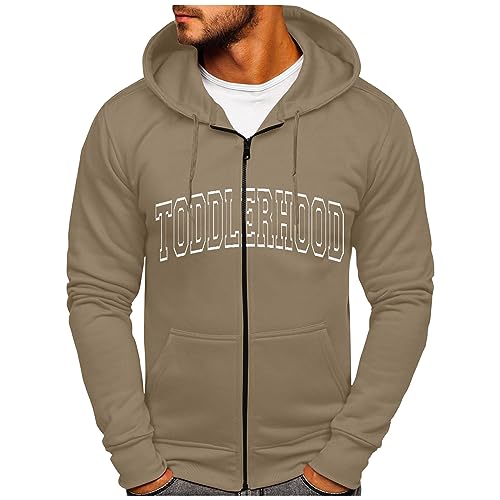 Meine Bestellungen Anzeigen, Hoodie Herren Oversized Hoodie Brief Druck Langarm Hoodie Jacke Mit Tasche Kapuzenjacke Oversize Pullover Mit Kapuze Blanket Hoodie Solid Pullover Herren(Camel,Xl) von Feibeauty