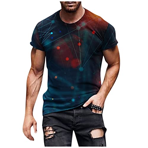 Poloshirts Für Herren T-Shirt Herren V-Ausschnitt Crop Top Set T Shirt Herren Hemd Leinen Herren Trachtenhemd Herren Blau Herren Fitness Shirt T-Shirt Herren L Jeanshemd Männer (Navy, L) von Feibeauty