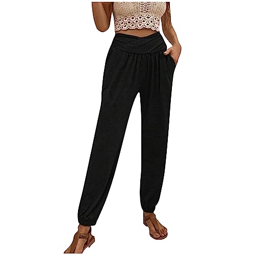 Sommerhosen Damen Leicht Und Luftig Damen Sommerhosen Leicht Sommer Hosen Frauen Schlafanzughose Damen Frauen Hoher Taille Lang Pyjamahose Mit Gummizug Bindungs Bein Einfarbig Mode Schlafanzug Hosen Sommerhosen Damen Leicht Und Luftig Damen Sommerhosen Leicht Sommer Hosen Frauen Schlafanzughose Damen Frauen Hoher Taille Lang Pyjamahose Mit Gummizug Bindungs Bein Einfarbig Mode Schlafanzug Hosen von Feibeauty