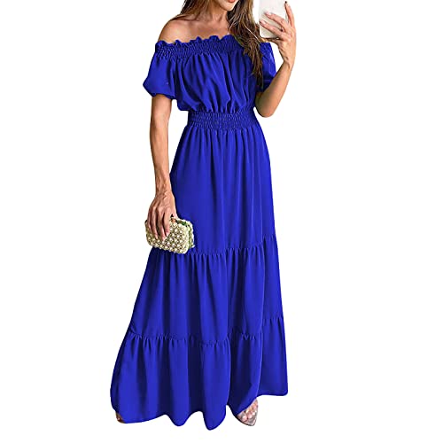 abendkleider elegant für hochzeit blusenkleid kleider elegant festlich Schulterfrei RüSchen Einfarbig Kurzarm Bodenlang Kleid Sexy Hohe Taille Lang Kleid Elegant A-Linie Tunika Kleid Boho strickkleid abendkleider elegant für hochzeit blusenkleid kleider elegant festlich Schulterfrei RüSchen Einfarbig Kurzarm Bodenlang Kleid Sexy Hohe Taille Lang Kleid Elegant A-Linie Tunika Kleid Boho strickkleid von Feibeauty