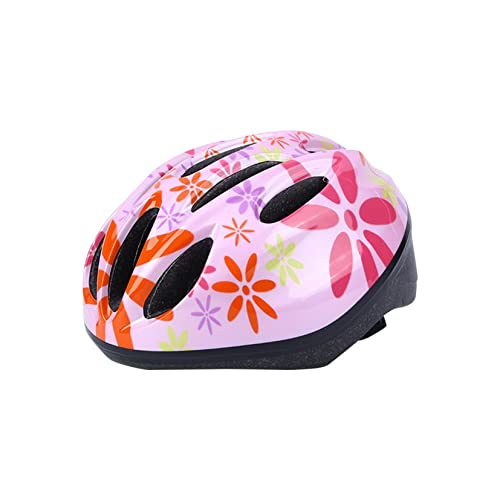 Fahrradhelm Kinder Mädchen [5 Farben] 52-58cm Kinder Fahrrad Mütze mit Verstellbarer Schnürung Jungen Kinder Schutzhelme Helm Kinder Fahrradmütze für Reiten Skateboarden Skaten (Pink) von FeiliandaJJ