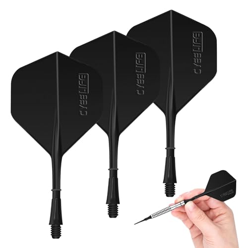 Fellflying Dart-Flights Und -Schäfte 2BA – 3 Packungen Mit E-teiligen Dart-Heckflossen, Tragbare Dart-Blätter, Schwarzer Dart-Schaft Und Flights, Dart-Zubehör, Anti-Fall Und Bruchschutz Fellflying Dart-Flights Und -Schäfte 2BA – 3 Packungen Mit E-teiligen Dart-Heckflossen, Tragbare Dart-Blätter, Schwarzer Dart-Schaft Und Flights, Dart-Zubehör, Anti-Fall Und Bruchschutz von Fellflying