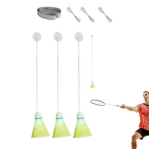 Fellflying Selbst-Badminton-Trainingsset, automatische Rebound-Badminton-Übungsausrüstung, einstellbares Einzelspieler-Rebound-Badminton-Trainer-Set, Badminton-Indoor-Selbsttraining von Fellflying