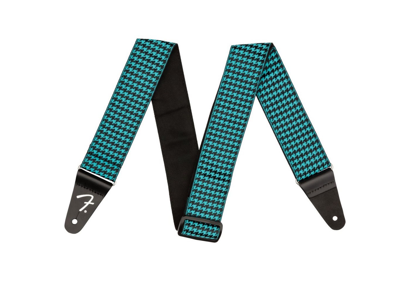 Fender Gitarrengurt, Houndstooth Jacquard Strap Teal - Gitarrengurt von Fender