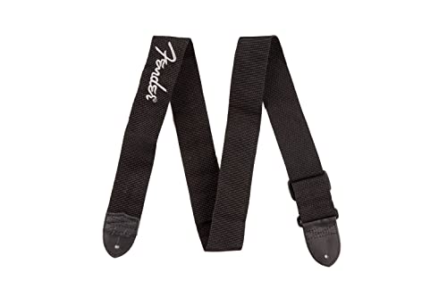Fender Gitarrengurt, Polyestergewebe mit Grauem Logo, Verstellbar 33”-53”, Schwarz Fender Gitarrengurt, Polyestergewebe mit Grauem Logo, Verstellbar 33”-53”, Schwarz von Fender