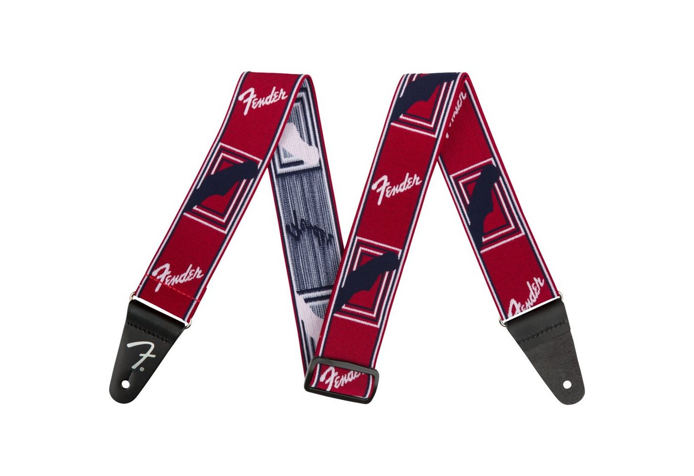 Fender Gitarrengurt, WeighLess Monogram Strap Red/White/Blue - Gitarrengurt Fender Gitarrengurt, WeighLess Monogram Strap Red/White/Blue - Gitarrengurt von Fender