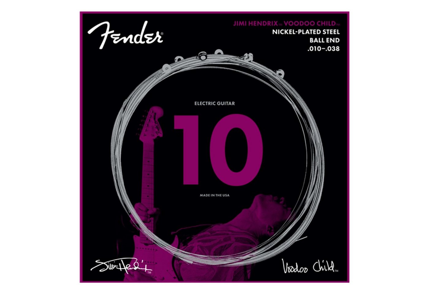 Fender Saiten, 250 Hendrix Voodoo Child - E-Gitarrensaiten Fender Saiten, 250 Hendrix Voodoo Child - E-Gitarrensaiten von Fender