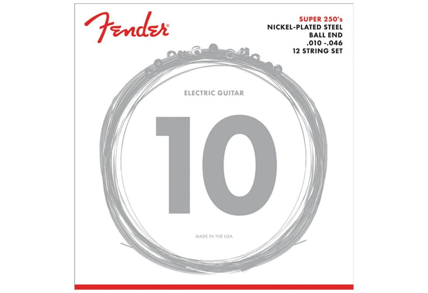Fender Saiten, E-Gitarren Saiten Super 250 XII 10-46 12-String - E-Gitarrensaiten Fender Saiten, E-Gitarren Saiten Super 250 XII 10-46 12-String - E-Gitarrensaiten von Fender