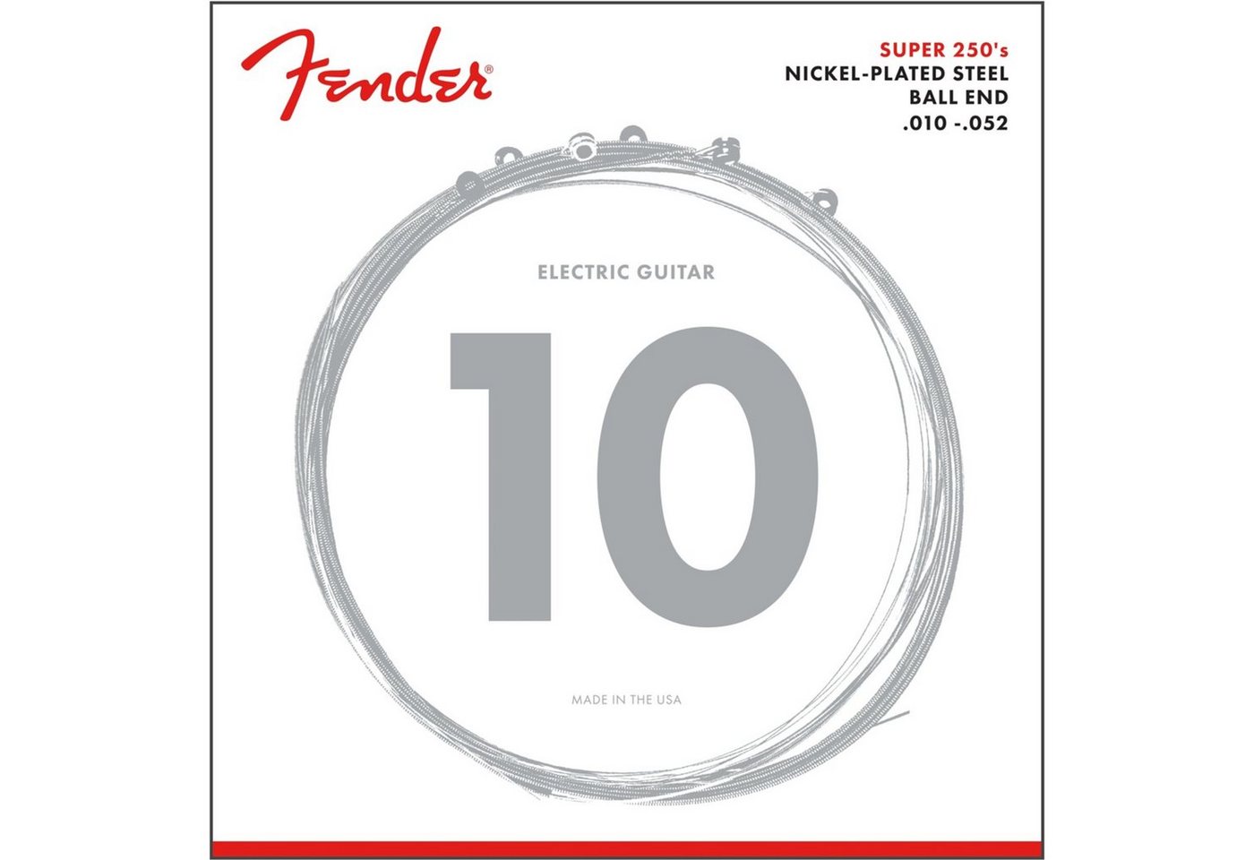 Fender Saiten, E-Gitarren Saiten Super 250RH 10-52 Nickel Plated Steel - Fender Saiten, E-Gitarren Saiten Super 250RH 10-52 Nickel Plated Steel - von Fender