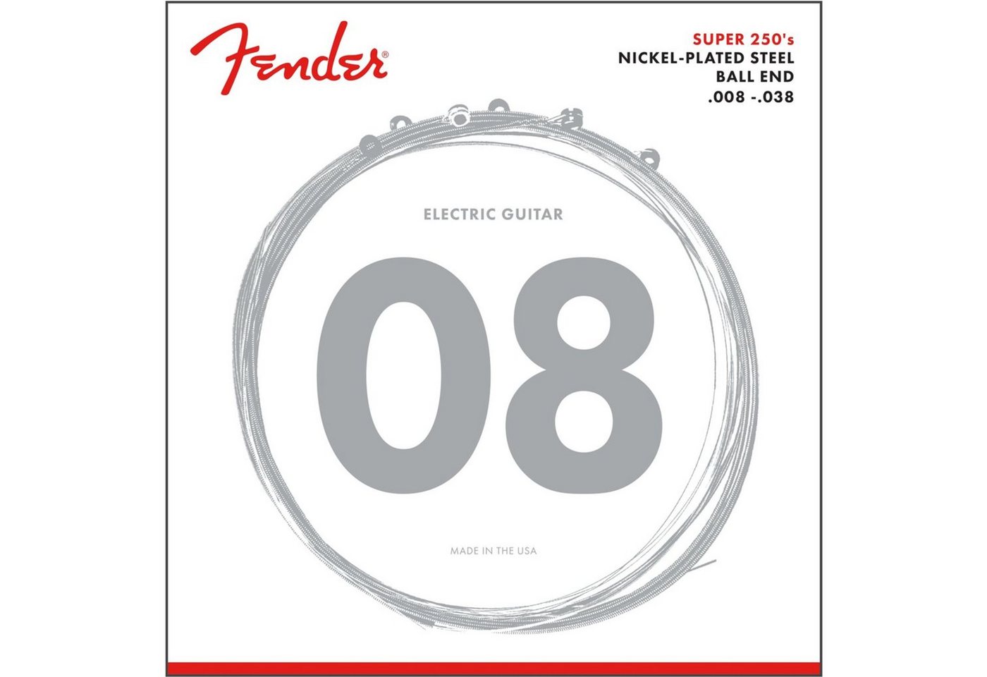 Fender Saiten, E-Gitarren Saiten Super 250XS 8-38 Nickel Plated Steel - Fender Saiten, E-Gitarren Saiten Super 250XS 8-38 Nickel Plated Steel - von Fender