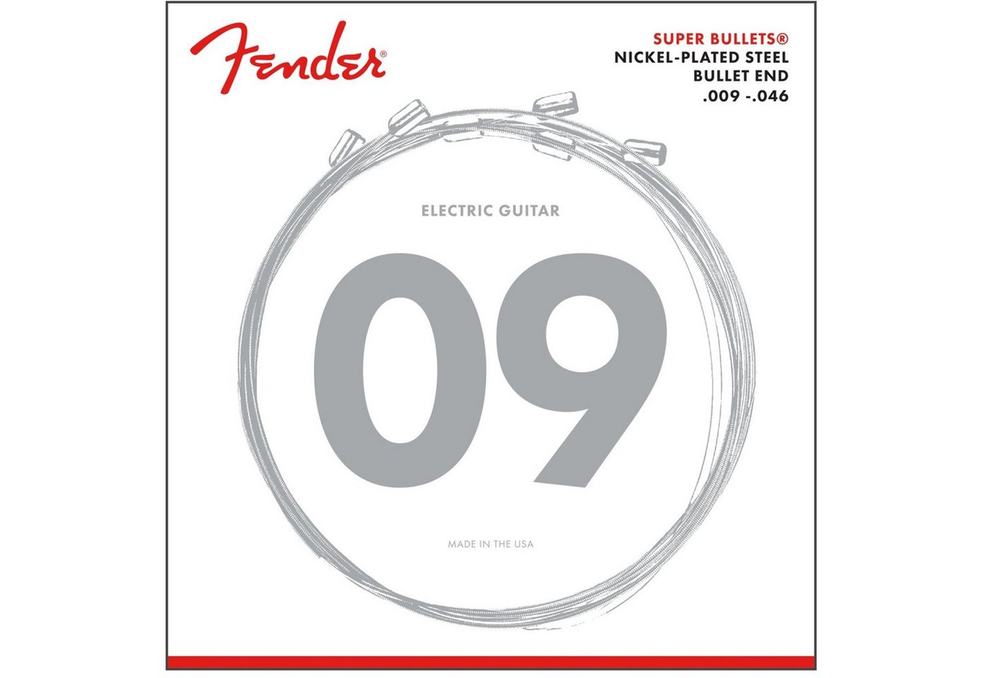Fender Saiten, Super Bullets 3250LR 9-46 Nickel Plated Steel Bullet End - Fender Saiten, Super Bullets 3250LR 9-46 Nickel Plated Steel Bullet End - von Fender