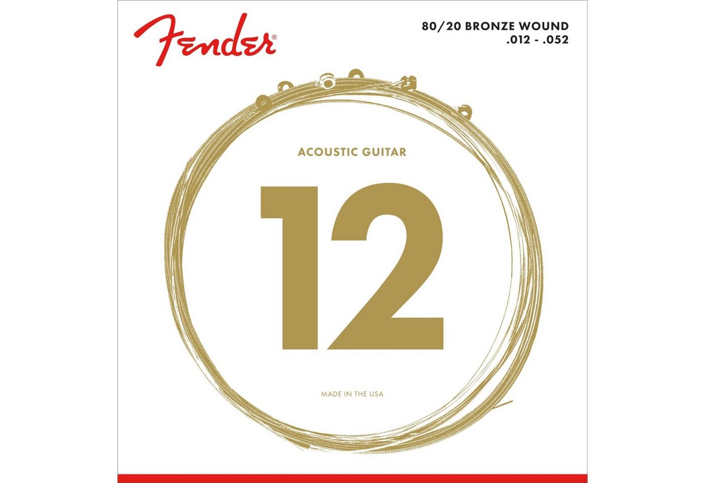 Fender Saiten, A-Git. Saiten 70L 12-52 80/20 Bronze - Westerngitarrensaiten Fender Saiten, A-Git. Saiten 70L 12-52 80/20 Bronze - Westerngitarrensaiten von Fender