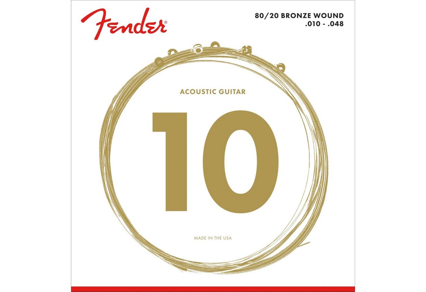 Fender Saiten, A-Git. Saiten 70XL 10-48 80/20 Bronze - Westerngitarrensaiten Fender Saiten, A-Git. Saiten 70XL 10-48 80/20 Bronze - Westerngitarrensaiten von Fender