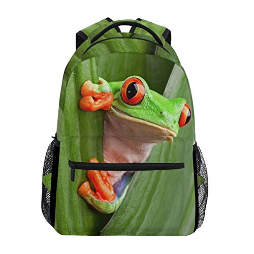 Rucksack mit roten Augen und Frosch-Motiv, wasserdicht, für die Schule, als Umhängetasche, für Kinder, Jungen, Mädchen, Damen, Herren Rucksack mit roten Augen und Frosch-Motiv, wasserdicht, für die Schule, als Umhängetasche, für Kinder, Jungen, Mädchen, Damen, Herren von Fender