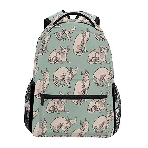 Sphynx Katzen haarloser nackter Rucksack wasserdichte Schulumhängetasche Gym Rucksack, Kätzchen Tier Laptop Tasche Outdoor Reisetasche für Kinder Jungen Mädchen Damen Herren Sphynx Katzen haarloser nackter Rucksack wasserdichte Schulumhängetasche Gym Rucksack, Kätzchen Tier Laptop Tasche Outdoor Reisetasche für Kinder Jungen Mädchen Damen Herren von Fender