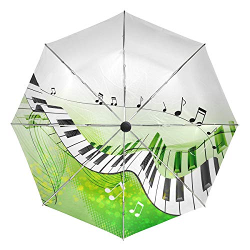 Wamika Finerborad Automatischer Regenschirm mit Klaviertasten, grüner Musiknote, Winddicht, wasserdicht, UV-Schutz, Reise-Regenschirm, 3 Falten, automatisches Öffnen/Schließen, für Sonne und Regen Wamika Finerborad Automatischer Regenschirm mit Klaviertasten, grüner Musiknote, Winddicht, wasserdicht, UV-Schutz, Reise-Regenschirm, 3 Falten, automatisches Öffnen/Schließen, für Sonne und Regen von Fender