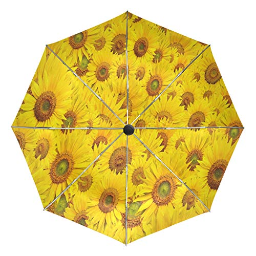 Wamika Sonnenblumen-Automatischer Regenschirm, Blumen-gelb, Winddicht, wasserdicht, UV-Schutz, Reise-Regenschirm – 3 Falten, automatisches Öffnen/Schließen, für Sonne und Regen Wamika Sonnenblumen-Automatischer Regenschirm, Blumen-gelb, Winddicht, wasserdicht, UV-Schutz, Reise-Regenschirm – 3 Falten, automatisches Öffnen/Schließen, für Sonne und Regen von Fender