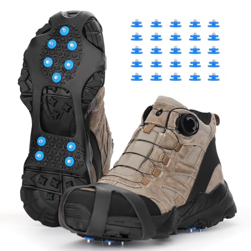 Fengzio Schuhspikes mit Extra10 Spikes Schuhkrallen für Schuhe im Winter Outdoor Anti Rutsch Steigeisen für Damen und Herren Schuh Spikes für Bergschuhe/Schuhkrallen/Eisspikes Fengzio Schuhspikes mit Extra10 Spikes Schuhkrallen für Schuhe im Winter Outdoor Anti Rutsch Steigeisen für Damen und Herren Schuh Spikes für Bergschuhe/Schuhkrallen/Eisspikes von Fengzio