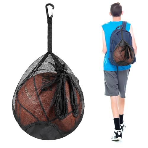 Fentar Ballnetz 1 Ball, Tragbares Ballnetz mit Karabinerhaken, Kordelzug Ballsack mit Reißverschlusstasche, Robust Fußballtasche Basketballnetz Volleyball Fußball Zubehör, Universal Ball Aufbewahrung Fentar Ballnetz 1 Ball, Tragbares Ballnetz mit Karabinerhaken, Kordelzug Ballsack mit Reißverschlusstasche, Robust Fußballtasche Basketballnetz Volleyball Fußball Zubehör, Universal Ball Aufbewahrung von Fentar