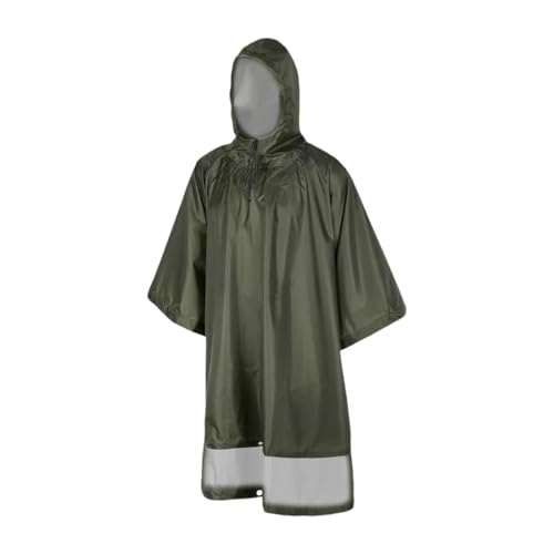 Fenteer 3-in-1-Regenponcho mit Kapuze, Regenmantel, wasserabweisend, für Erwachsene, regenfest, Regenmantel, Regenjacke für Camping, Klettern, Rucksackreisen, GrÜn von Fenteer