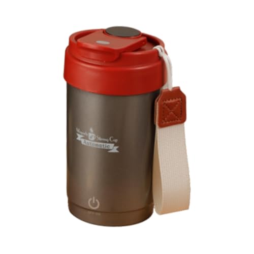 Fenteer Automatischer Rührkaffeebecher, Milchsaft-Kaffeetasse, 300 ml, Teegetränk, tragbarer automatischer Reisebecher für Fitnessstudio, Küche, Wandern, Grau von Fenteer