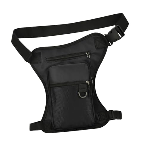 Fenteer Beintasche für Herren, Fahrrad-Hüfttasche, Aufbewahrungstasche, stabile Handy-Geldbörse, Gürteltasche, Bauchtasche für Reisen, Reiten, Angeln, Schwarz Fenteer Beintasche für Herren, Fahrrad-Hüfttasche, Aufbewahrungstasche, stabile Handy-Geldbörse, Gürteltasche, Bauchtasche für Reisen, Reiten, Angeln, Schwarz von Fenteer
