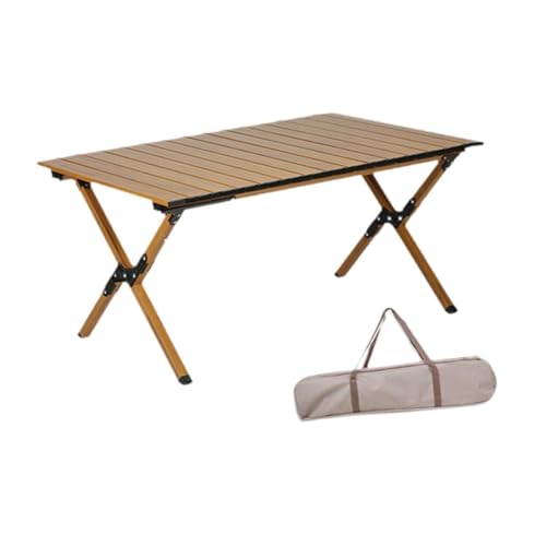 Fenteer Camping-Klapptisch, Outdoor-Tisch, leicht zu tragen, mit Aufbewahrungstasche, tragbarer, Faltbarer Picknicktisch zum Angeln, Gartenpicknick, 90 cm Doppelschicht von Fenteer