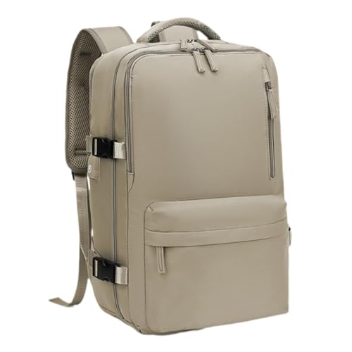 Fenteer Doppelte Umhängetasche, Computertasche, leichte Tasche für Kurztrips, lässiger Rucksack für Übernachtungstasche, Damen und Herren, Reisetasche, grau von Fenteer