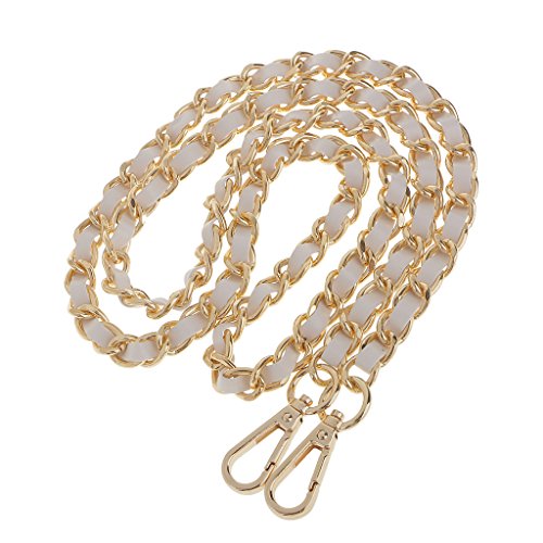 Fenteer Ersatz Taschenkette,Comforty Taschengurt Gold für Taschen,Handtaschenketten, Taschenriemen Flacher, Tasche Schulterriemen,120cm Weiß/Gold Fenteer Ersatz Taschenkette,Comforty Taschengurt Gold für Taschen,Handtaschenketten, Taschenriemen Flacher, Tasche Schulterriemen,120cm Weiß/Gold von Fenteer