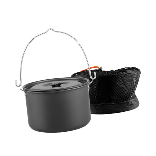 Fenteer Hängetopf, Campingtopf, Wasserkocher, Leichter Suppentopf, Kochtopf für Reisende, Grillen, Camping-Enthusiasten, Picknicks Fenteer Hängetopf, Campingtopf, Wasserkocher, Leichter Suppentopf, Kochtopf für Reisende, Grillen, Camping-Enthusiasten, Picknicks von Fenteer