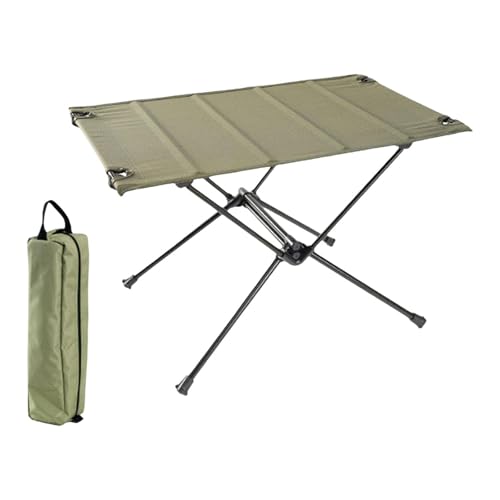 Fenteer Klappbarer Campingtisch, ultraleichter Schreibtisch, Möbel, Campingtisch, Outdoor-Klapptisch, Strandtisch für Garten, Wandern, Terrasse, Grillen, GRÜN von Fenteer