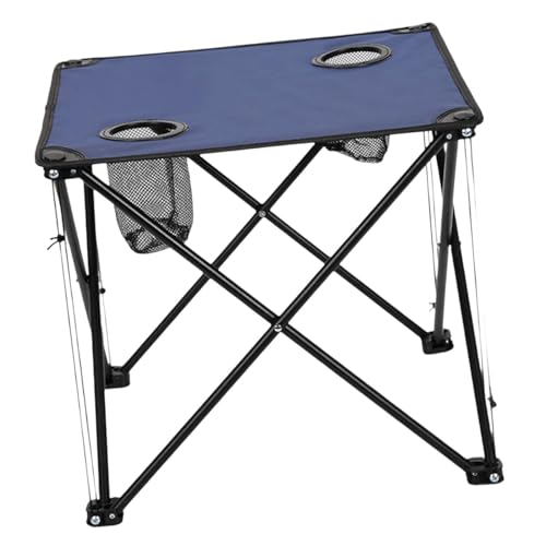Fenteer Klappbarer Campinisch, Picknicktisch für 1 bis 2 Personen, einfache Lagerung mit Aufbewahrungstasche, zusammenklappbarer Camping-Esstisch für, Blau von Fenteer