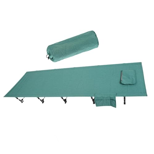 Fenteer Klappbares Campingbett, Feldbett mit Aufbewahrungstasche, praktisches, Robustes Schlafbett, Outdoor-Bett für Zuhause, Wohnmobil, Erwachsene, Büro, GrÜn von Fenteer