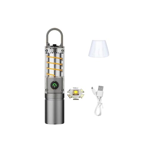 Fenteer LED-Taschenlampe, Blitzlicht, wasserabweisend, leichte Taschenlampe zum Joggen, Camping, Nachtwanderungen, Wandern, Autoreparatur, Weißer von Fenteer