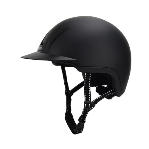 Fenteer Reithelm Reithelm Sommer Komfortable Profession Elle REIT Kappe Fahrrad Helm Atmungsaktiv Reithelm, L Matte Black von Fenteer