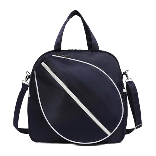 Fenteer Tennis-Tragetasche, Tennisschläger-Tasche, groß, vielseitig einsetzbar, für Damen, Tennis-Umhängetasche mit Schultergurt, Fitness-Badminton-Tasche, Dunkelblau von Fenteer