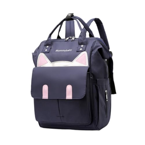 Fenteer Wickeltasche Rucksack Oxford Rucksack Tragbare Baby Shower Geschenke Baby Tasche für Mama, Dunkelblau von Fenteer