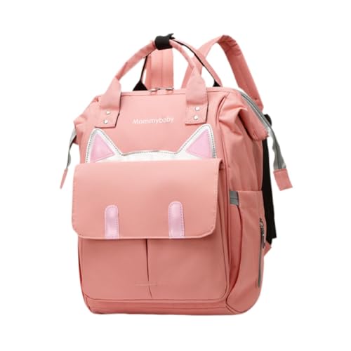 Fenteer Wickeltasche Rucksack Oxford Rucksack Tragbare Baby Shower Geschenke Baby Tasche für Mama, Rosa von Fenteer